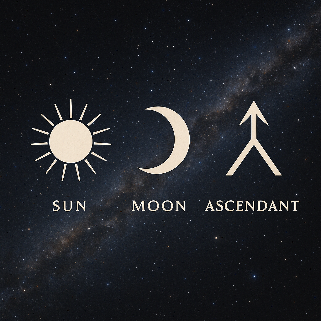 The Sun, Moon & Ascendant: A Triadic Compass of Personal Emergence